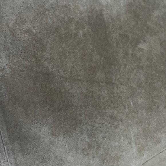 Vintage Margaret Godfrey Floral Embroidered Tan Genuine Suede Pants Size 12 - Picture 15 of 16